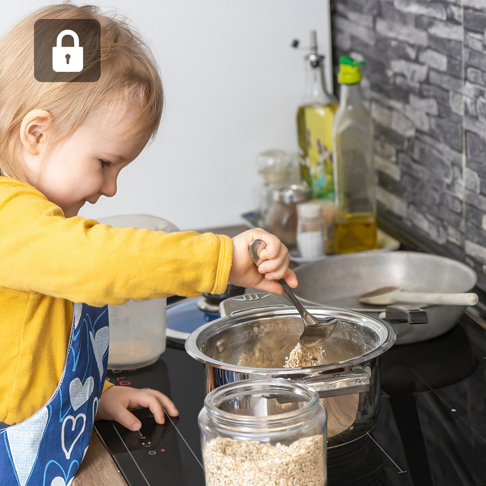 magicplux induction hob 60cm built-in hob Built-in electric hob 4 cooking zones, 9 power levels, sensor touch control, childproof lock