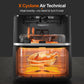 magicplux Hot Air Fryer 5,5L XXL, 1500W Airfryer with 13 Pre-programmed, with Digital LED Touch Screen, X CYCLONE AIR-Even Heat Technology, with 21 Recipe, Dishwasher Safe, Black