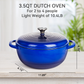 magicplux Dutch Oven Pot with Lid, Enameled Cast Iron Dutch Oven 3.5 Quart, Cast Iron Pot for Cooking, Blue